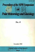 POLAR METEOROLOGY AND GLACIOLOGY NO.8 1994 PDF电子版封面