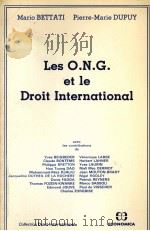 LES O.N.G.ET LE DROIT INTERNATIONAL 1986 PDF电子版封面 2717810935