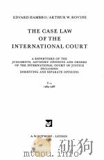 LA JURISPRUDENCE DE LA COUR INTERNATIONALE V-A 1964-1966 THE CASE LAW OF THE INTERNATIONAL COURT 1968 PDF电子版封面