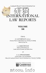 INTERNATIONAL LAW REPORTS VOLUME 108（1998 PDF版）