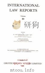 INTERNATIONAL LAW REPORTS VOLUME 80（1989 PDF版）