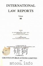 INTERNATIONAL LAW REPORTS VOLUME 88（1992 PDF版）