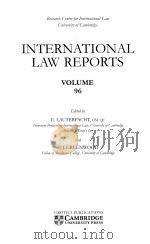 INTERNATIONAL LAW REPORTS VOLUME 96（1994 PDF版）