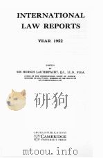 INTERNATIONAL LAW REPORTS YEAR 1952（1957 PDF版）