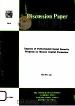 Impacts of fully-funded social secutity program on human capital formatio 1994 PDF电子版封面 zin-fei lin