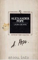Alexander pope 1985 PDF电子版封面 Laura Brown