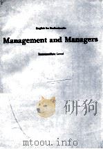 Management and managers.Intermediate Level:English for Profeessionals 1979 PDF电子版封面 Eleanor Lander