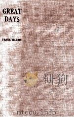 Great days : a novel（1920 PDF版）
