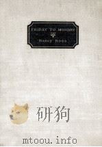 Friday to Monday 1932 PDF电子版封面 Nancy Ross