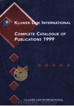 COMPLETE CATALOGUE OF PUBLICATIONS1999（1999 PDF版）