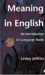 MEANING IN ENGLSIH:AN INTRODUCTION TO LANGUAGE STUDY（1998 PDF版）