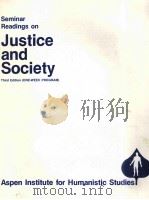 JUSTICE AND SOCIETY 1984 PDF电子版封面