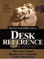 THE NEW YORK PUBLIC LIBRARY DESK REFERENCE THIRD EDITION 1998 PDF电子版封面 0965649954