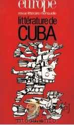 europe revue litteraire mensuelle:litterature de cuba 1984 PDF电子版封面
