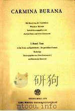 Carmina burana Band 1 text（1970 PDF版）