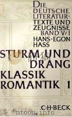 STURM UND DRANG KLASSIK ROMANTIK 1（1966 PDF版）