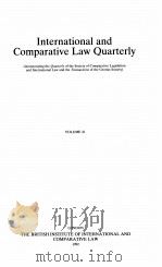 THE INTERNATIONAL AND COMPARATIVE LAW QUARTERLY VOLUME 41 1992 PDF电子版封面