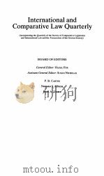 THE INTERNATIONAL AND COMPARATIVE LAW QUARTERLY VOLUME 37（1988 PDF版）