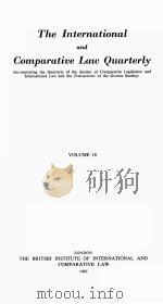 THE INTERNATIONAL AND COMPARATIVE LAW QUARTERLY VOLUME 18 1969 PDF电子版封面