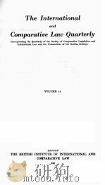 THE INTERNATIONAL AND COMPARATIVE LAW QUARTERLY  VOLUME 14（1965 PDF版）