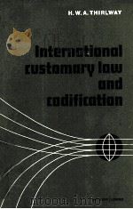 INTERNATIONAL CUSTOMARY LAW AND CODIFICATION 1972 PDF电子版封面 9028600825