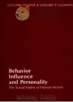 BEHAVIOR INFLUENCE AND PERSONALITY（1973 PDF版）