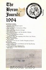 THE BYRON JOURNAL 1994 1994 PDF电子版封面 JOHN A.HADJIPATERAS