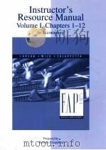 INSTRUCTOR'S RESOURCE MANUAL VOLUME 1 CHAPTERS 1-12 TO ACCOMPANY FUNDAMENTAL ACCOUNTING PRINCIP（1999 PDF版）