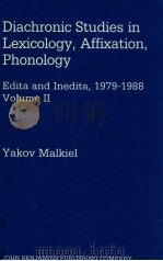 DIACHRONIC STUDIES IN LEXICOLOGY AFFIXATION PHONOLOGY（1992 PDF版）