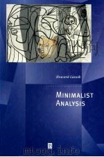MINIMALIST ANALYSIS 1999 PDF电子版封面 HOWARD LASNIK
