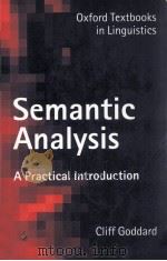 SEMANTIC ANALYSIS A PRACTICAL INTRODUCTION（1998 PDF版）