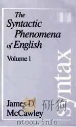 THE SYNTACTIC PHENOMENA OF ENGLISH VOLUME 1（1988 PDF版）