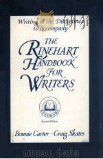 THE RINEHART HANDBOOK FOR WRITERS 1990 PDF电子版封面 FEROZA JUSSAWALLA