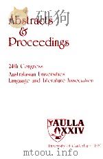 AULLA XXIV CONGRESS ABSTRACTS AND PROCEEDINGS（1987 PDF版）