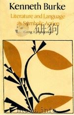 LITERATURE AND LANGUAGE AS SYMBOLIC ACTION（1988 PDF版）