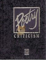POETRY CRITICISM VOLUME 14 1996 PDF电子版封面 NANCY DZIEDZIC CHRISTINE SLOVE