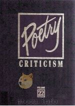 POETRY CRITICISM VOLUME 22（1999 PDF版）