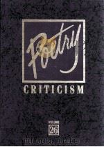 POETRY CRITICISM VOLUME 26（1999 PDF版）
