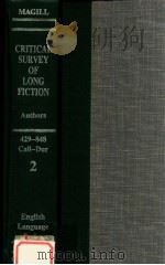 CRITICAL SURVEY OF LONG FICTION ENGLISH LANGUAGE SERIES AUTHORS EAS-HARD 2（1983 PDF版）