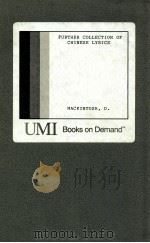 A FURTHER COLLECTION OF CHINESE LYRICS（1970 PDF版）