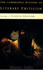 THE CAMBRIDGE HISTORY OF LITERARY CRITICISM（1993 PDF版）