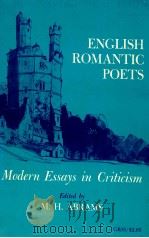 ENGIISH ROMANTIC POETS MODERN ESSAYS IN CRITICISM（1960 PDF版）
