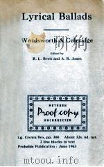 WORDSWORTH AND COLERIDGE LYRICAL BALLADS（ PDF版）
