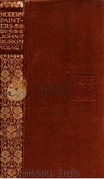 ESSAYS AND BELLES LETTRES MODERN PAINTERS IN FIVE VOLUME VOL.1（1909 PDF版）