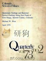 QUARTERLY OF THE COLORADO SCHOOL OF MINES（1978 PDF版）