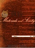 MATERIALS AND SOCIETY（1981 PDF版）