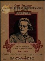 WORLD'S GREATEST COMPOSERS SERIES NO.7 RUBINSTEIN PDF电子版封面