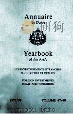 ANNUAIRE DE L‘AAA 1977/78 VOLUME 47/48 YEARBOOK OF THE AAA 1985 PDF电子版封面