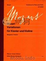 MOZART VARIATIONEN FUR KLAVIER UND VIOLINE 1979 PDF电子版封面