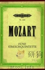 EDITION PETERS Nr.1038 FUNF STREICHQUARTETT PDF电子版封面 W.A.MOZART
